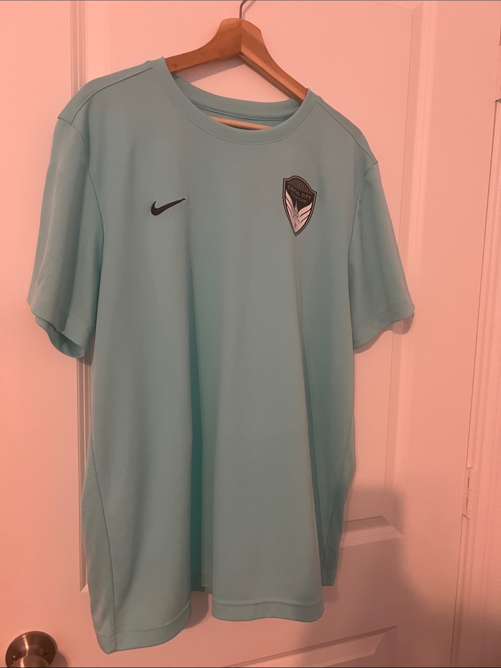 Nike Men’s Aqua Short Sleeve Soccer Jersey
